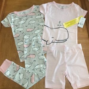 Carter’s NWT 5T 4 Piece Snug Fit PJs Whale